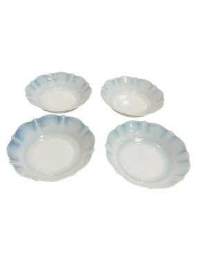 1930s Macbeth-Evans White American Sweetheart Fruit Bowls 4 Depression Glass